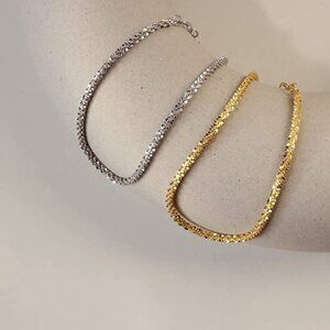 14K Gold Plated Handmade Dainty Dot Bracelet Cute Thin Everyday Bracelets for